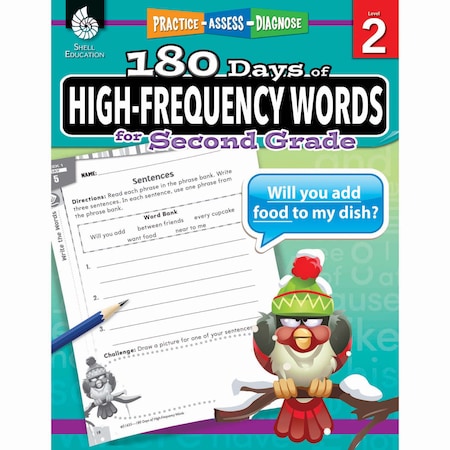 Shell Education 180 Days of High-Frequency Words for Second Grade 51635